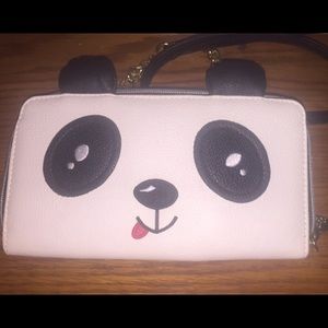 Betsy Johnson dog wallet on a chain